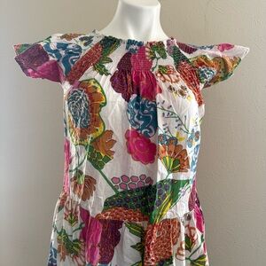 Guadalupe Design Long Dress Floral Print Dress small